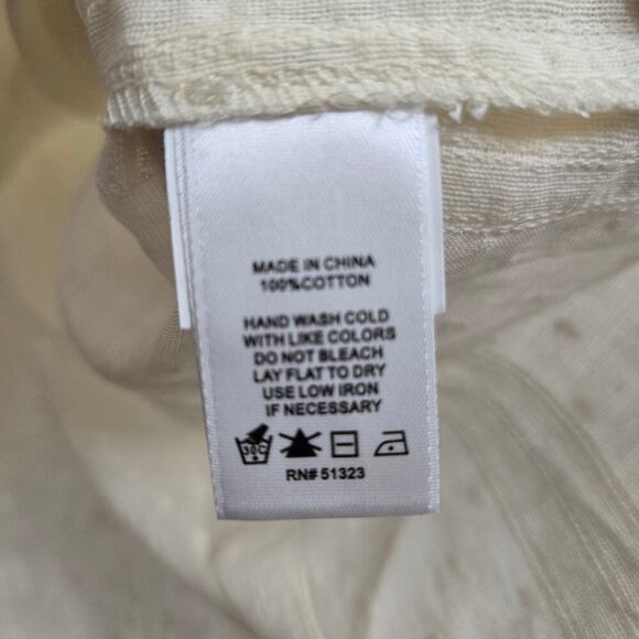 NWOT 1.STATE Women Cottagecore Sheer Blouse Ivory Medium Ruffle Puff Sleeves - Picture 9 of 11